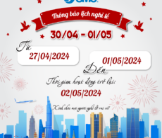 SMC Corporattion (Việt Nam) thông báo lịch nghỉ lễ 30/4 và 1/5 năm 2024